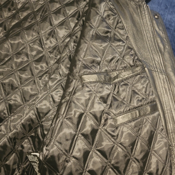 Mens Phase Two Leather Jacket - Picture 6 of 6